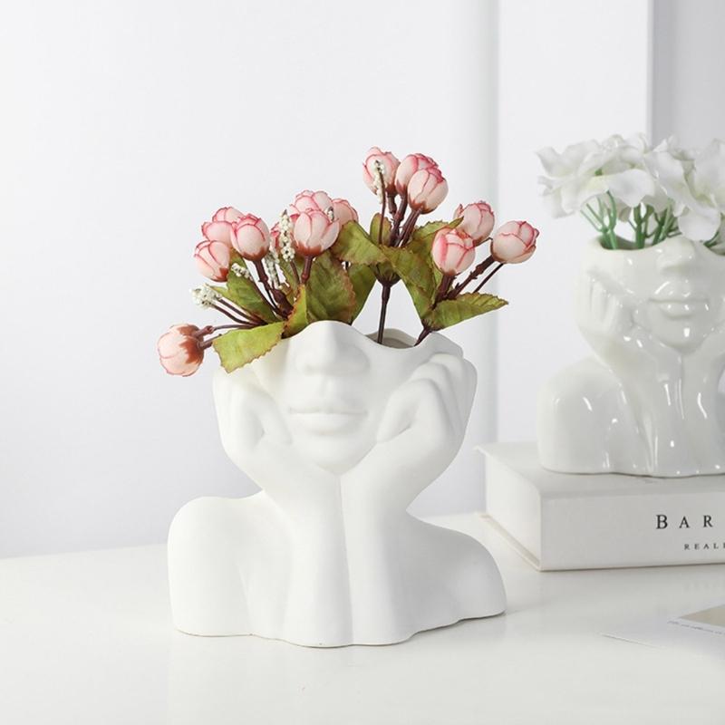 Силиконовая форма для цветочного горшка, бетонная цементная форма для горшка для растений, форма для цветочного горшка, форма для эпоксидной смолы, держатель для кистей для макияжа, форма-органайзер