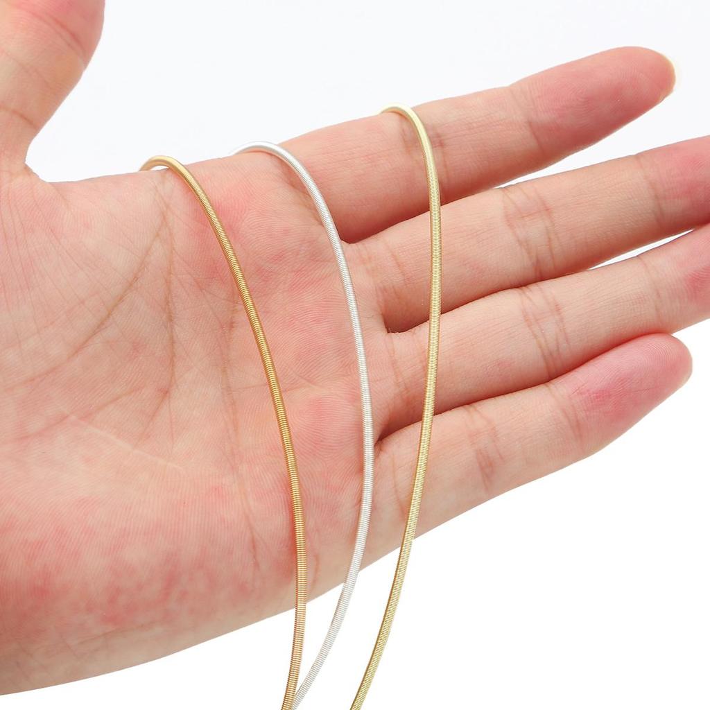 20/90cm Iron Spring Bar Chain For DIY Necklace Bracelet Jewelry Making Craft Accessories