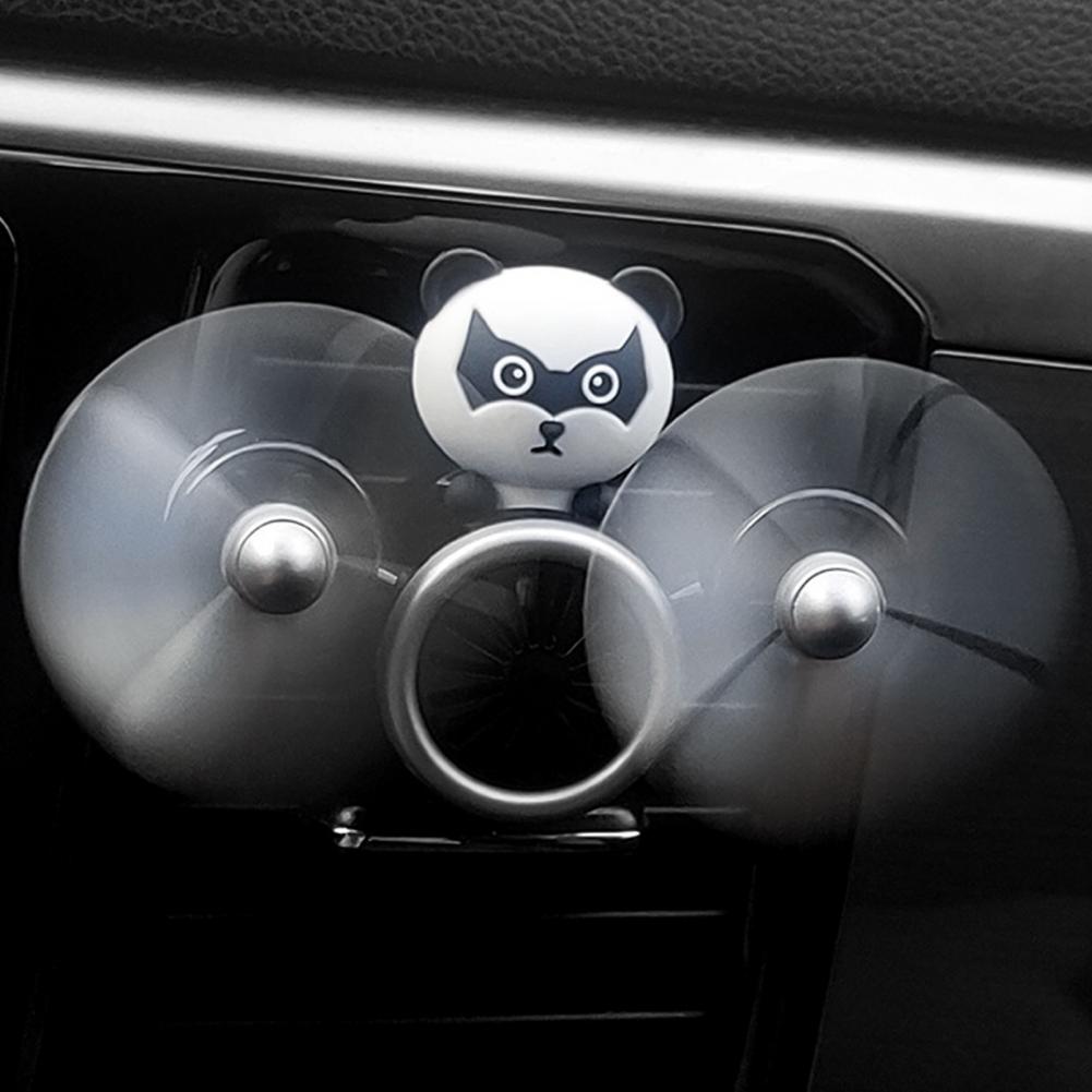 Портативный автомобильный освежитель воздуха с уникальным дизайном с двумя вентиляторами, портативный автомобильный диффузор с мультяшной формой, освежающий воздух для автомобилей