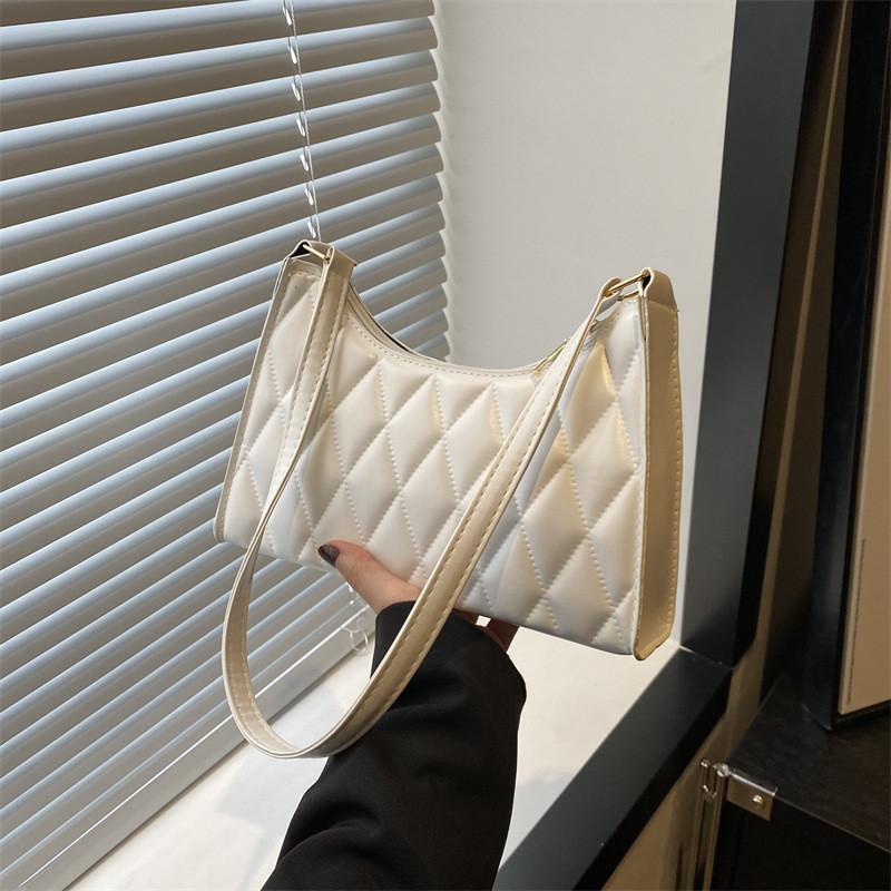 Trendy Stylish Retro Single Shoulder Bag Perfect For Spring Casual Outfits In Black Pink Khaki White And Purple