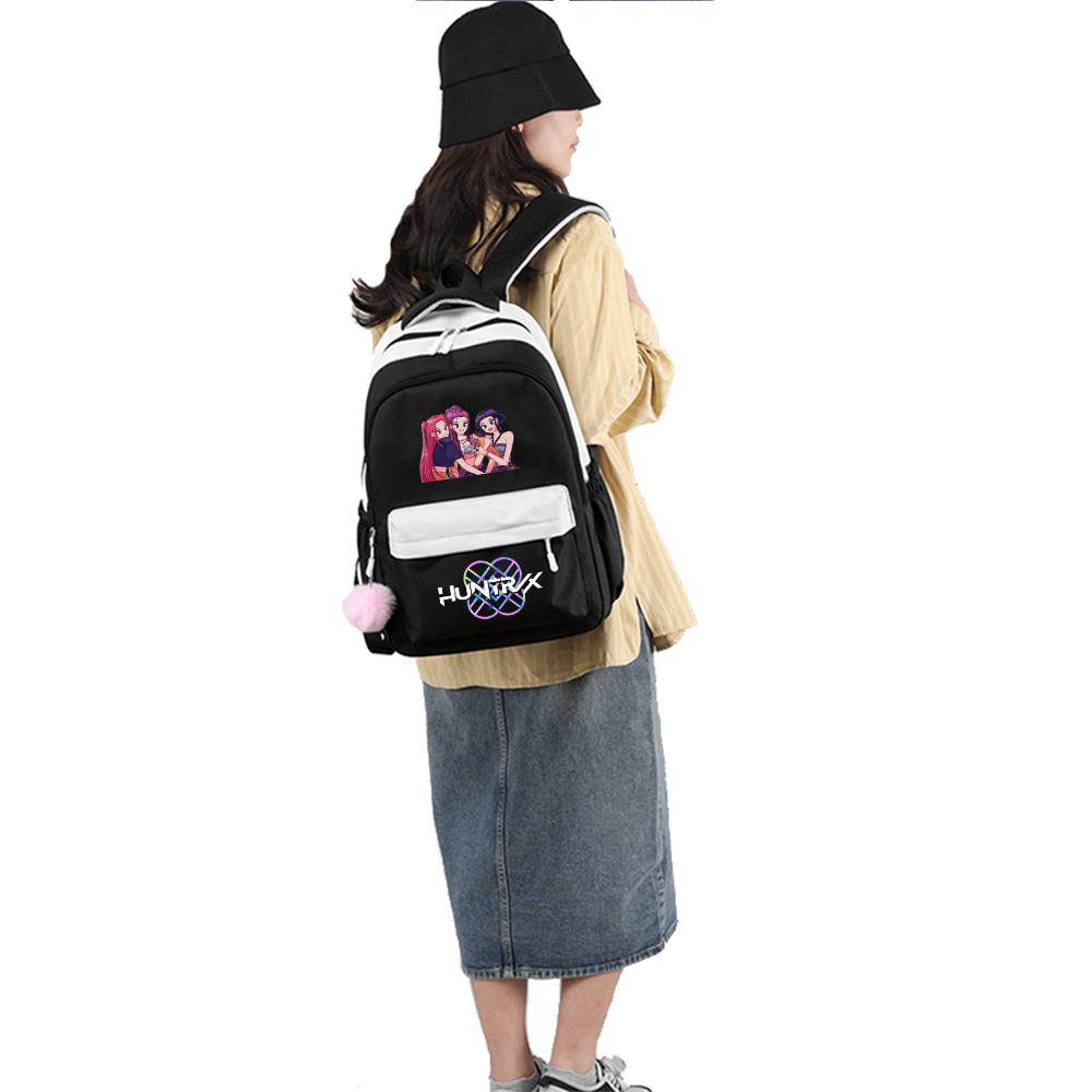 Cute Anime K-Pop Printed Large Capacity Backpack for Teenger Student Girl Boy Schoolbag Bookbag Kid Gift Women Waterproof Travel Bag Mochila