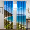 Coconut Tree Scenery Beach Blackout Curtains For The Living Room Bedroom Home Decor Tree Big Scenery For High Shading Curtain