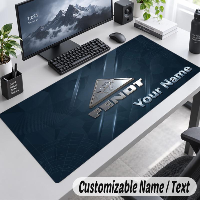 Custom Name Text Mouse Pad Fendt Personalized Desk Pad For Work And Gaming