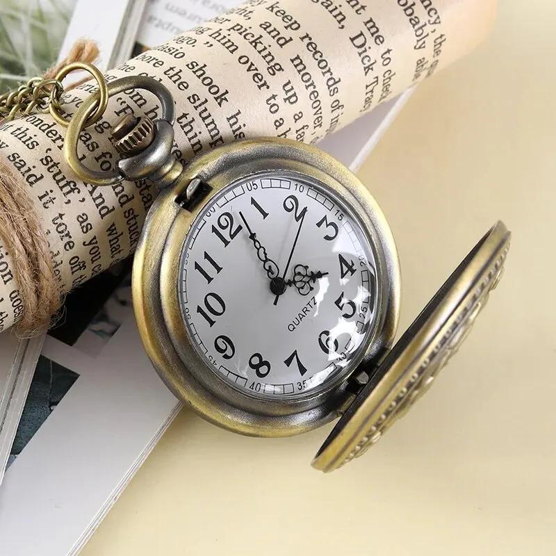 Men Quartz Pocket Watch Necklace Pendant Pocket Watch Clock for Mens Womens