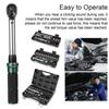 2-24N.m 1/4 Inch Drive 21 PCS Preset Torque Wrench Bits Set Quick Release Mini Portable Adjustable