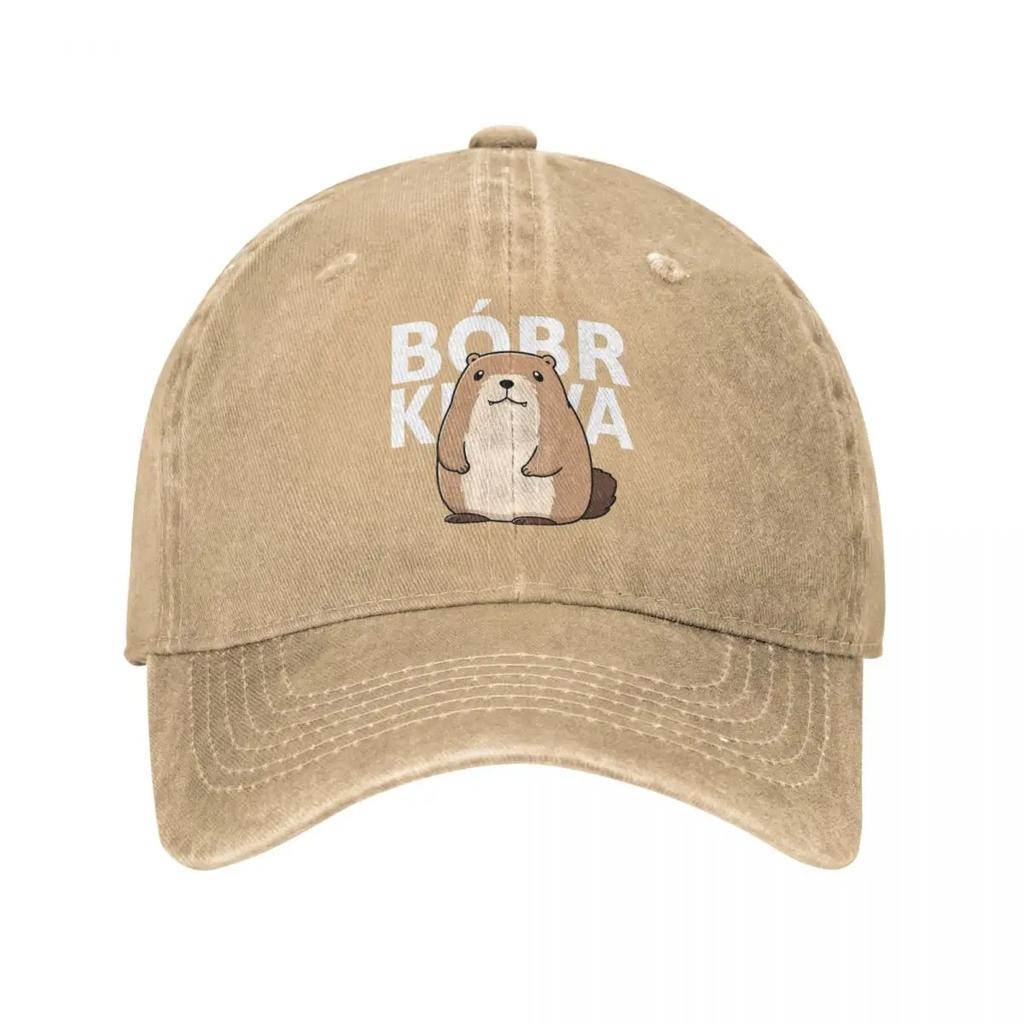 Классическая симпатичная польская бейсболка Beaver Bober Meme для мужчин и женщин из хлопка, польский Bobr Kurwa Trucker Hat Golf Adjustable Fit Caps
