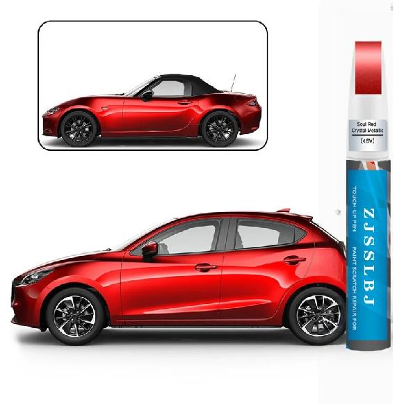 Автомобильная подкраска(Soul Red Crystal Metallic(46В)) для Mazda, Набор для ремонта царапин автомобильной краски, Быстрое и легкое решение для ремонта