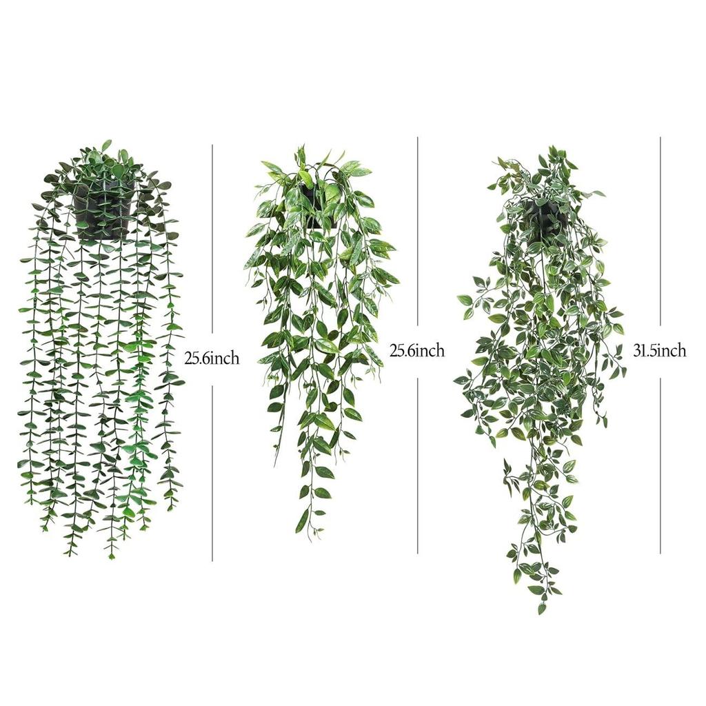 Искусственные висячие растения, 1 упаковка, искусственные горшечные растения для стены, дома, комнаты, офиса, домашний декор