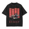Vintage Washed Oversized Cowboy Bebop Spike Spiegel Printed T‑Shirt Retro Manga Anime Graphic Short Sleeve Loose Streetwear Cotton Tee For Men Women