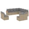 VidaXL Salon de Jardin avec Coussins 11 pcs, Canapés de Terrasse, Ensemble de Meubles de Patio, Mobilier d'Extérieur, 3226087