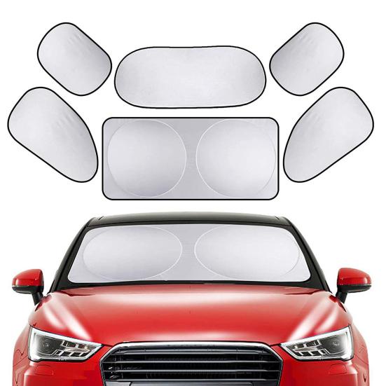 Suction Cup Car Window Screen Side Sun Shade, Mesh UV Block Curtain for Rear Protection Visor Seat, Heat Insulation Sunshade Baby Travel, Interior