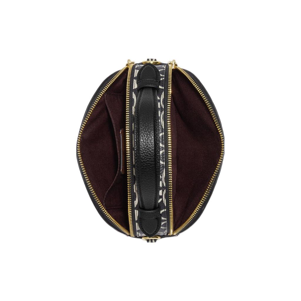 Coach X Disney X Keith Haring Коллаборация Сумка-тоут Serena 21 с принтом Микки Мауса На молнии Съемный плечевой ремень Из натуральной кожи с тиснением под гальку C6977-IMRGO