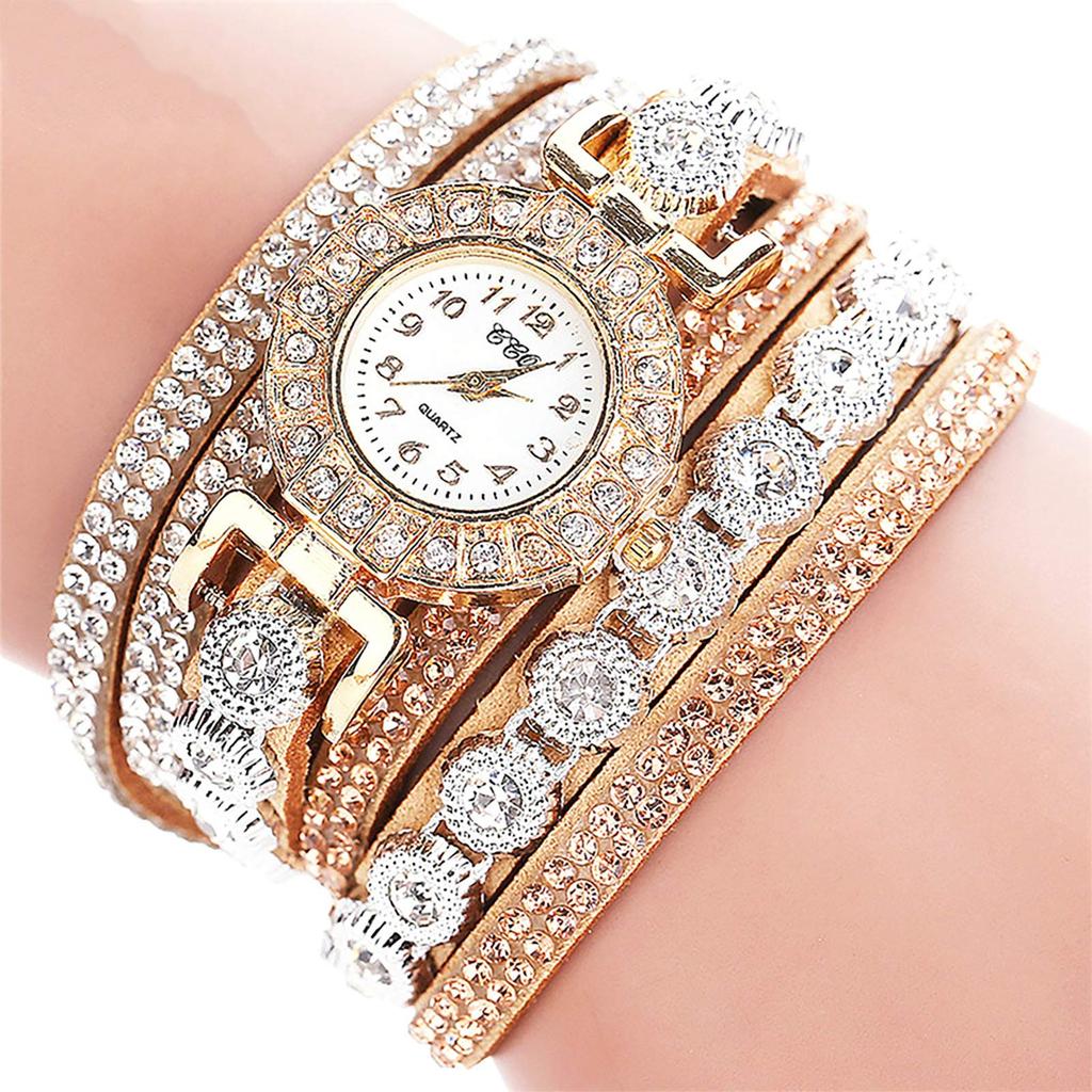 New Style- Small Watch With Diamond, Round Bracelet Watch, Student Fashion, Casual Women's Bracelet Watch