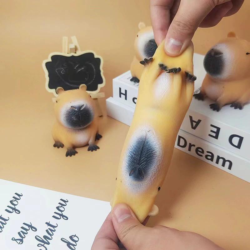 Kid Cute Capybara Relax Squeeze Toy Durable TPR Material Animal Anti Stress Relief Funny Creative Fidget Decompression Pinch Toy