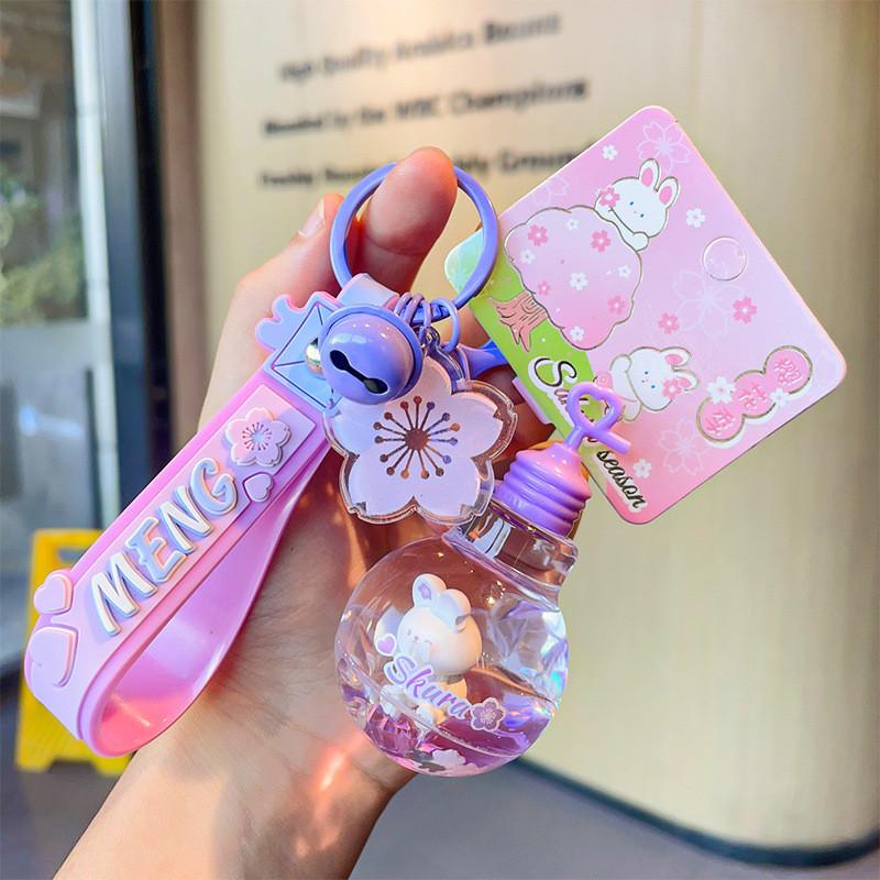 Очаровательный брелок-кролик на сезон сакуры, восхитительный брелок для сумок и машин