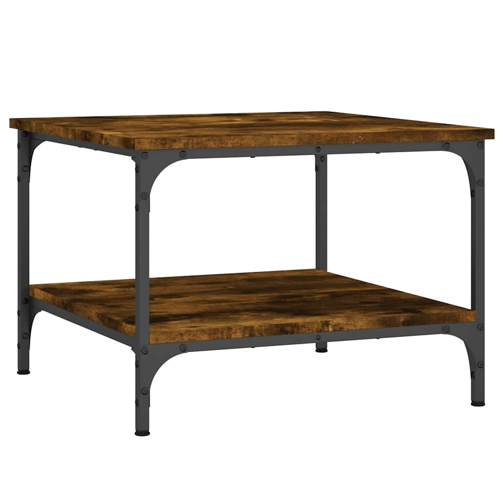 Coffee Table Smoked Oak 55x55x40 cm Engineered Wood
