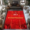 Ac Milan Customize Text Area Rug Suitable for Entryway Bedrooms Outdoor Study Room Anti-slip Rug Office Home Decor Perfect Gift for Women/Men