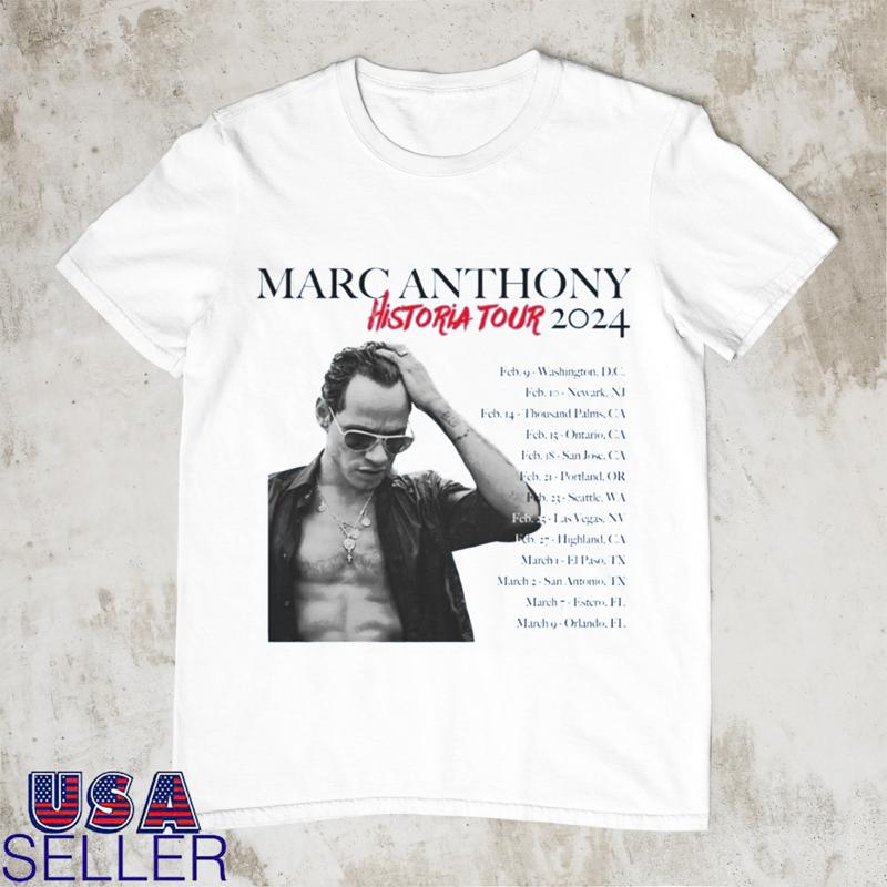 Футболка Marc Anthony Historia 2024 Tour Полный размер S 5XL