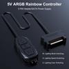 Комплект контроллера вентиляторов DS Mini ARGB для ПК с функцией индивидуального сопряжения для RGB-вентиляторов корпуса компьютера, ARGB-радиатор для ПК (3-контактный, 14 клавиш, питание SATA, 5-й