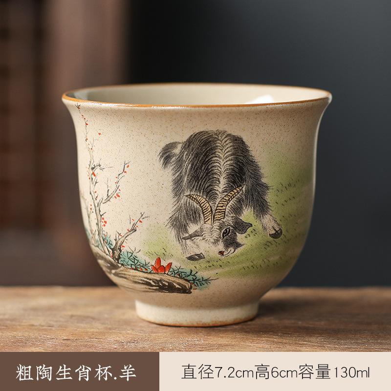 Портативная чашка из белого фарфора с жировым нефритом, чашка со знаком китайского зодиака, чайная чашка ручной работы, керамическая индивидуальная чашка, мастер-чашки для чая