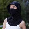 Унисекс Шляпа от солнца с защитой от УФ-излучения из ледяного шелка, регулируемая, с козырьком-шалью, дышащая, быстросохнущая, маска для лица, кепка-пуловер, для активного отдыха на природе