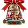 Christmas Ornaments Double-Sided Acrylic Santa Claus Bell Hanging Decor for Tree Home Store Festive Holiday Party Decoration