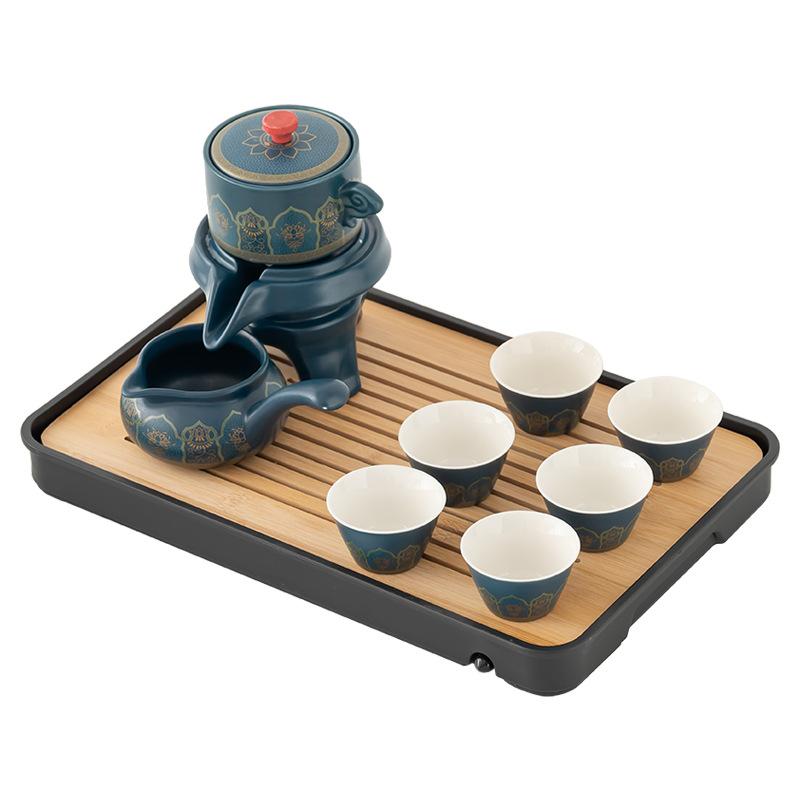 Light luxury Guochao Kung Fu tea set, household high-end business gifts, light luxury lazy tea set, commemorative souvenir gift