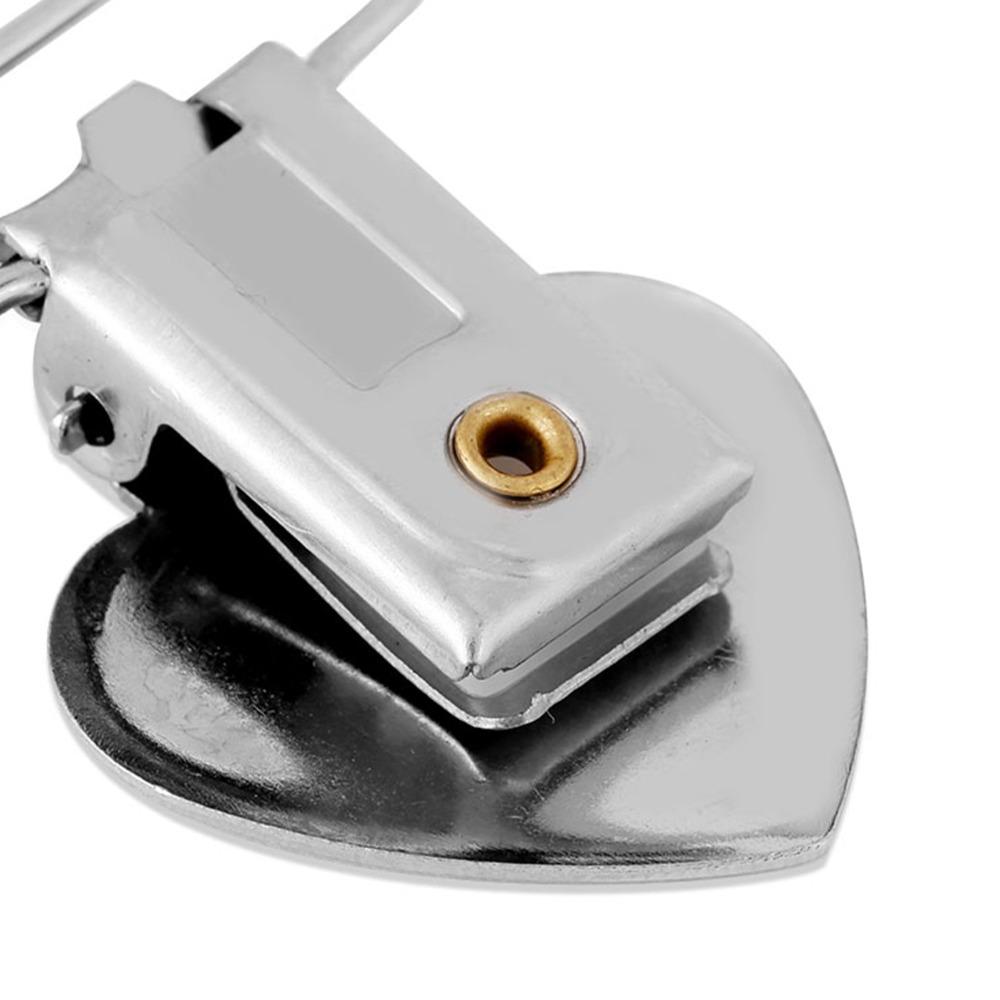20pcs Silver Metal Suspender Clips Plastic Teeth Sheet Fasteners Heart Shaped Clips DIY Craft
