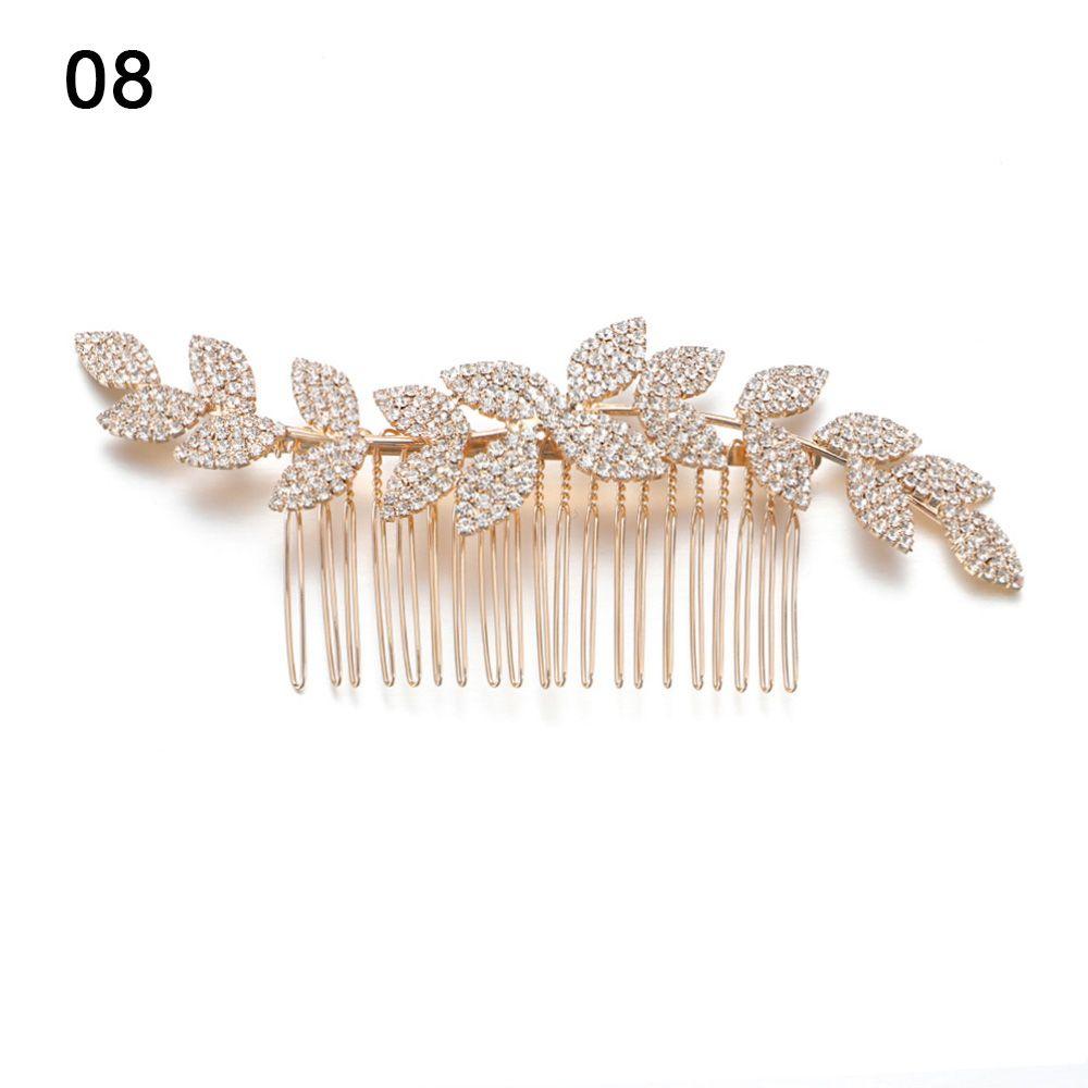 Модные украшения для волос Золото Серебро Свадебный гребень Свадебные аксессуары Женский головной убор Металлический лист
