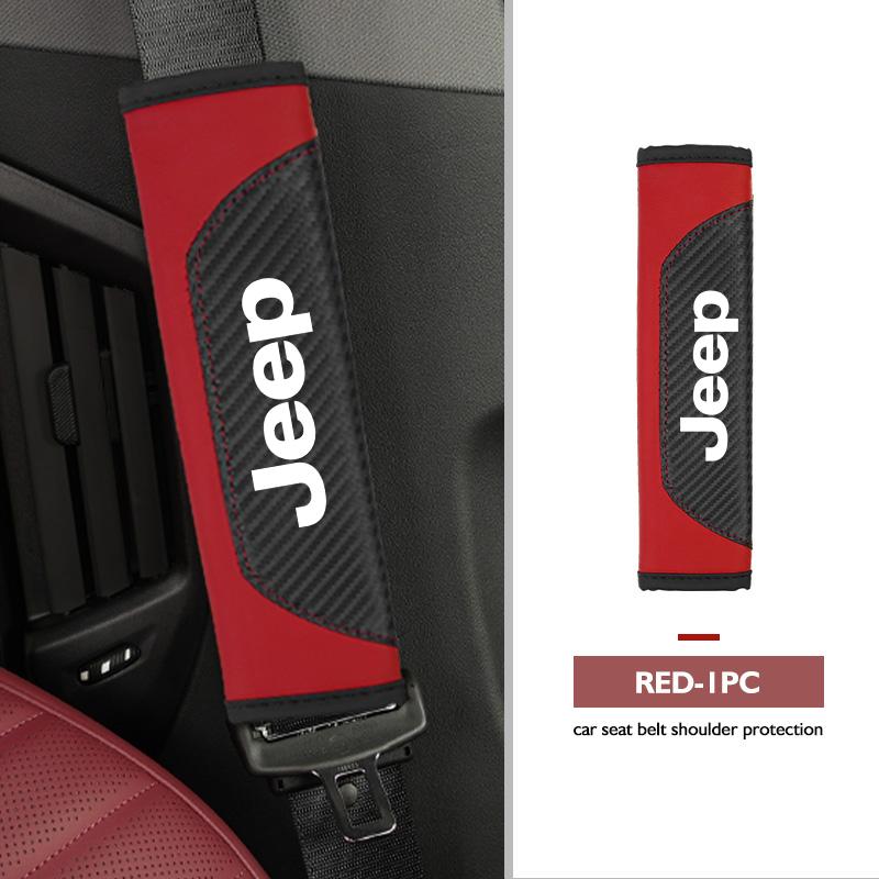 For Jeep Seat Belt Cover Car Styling Cotton Safety Shoulder Protector Auto Accessories Grand Cherokee Patriot Renegade CompassD