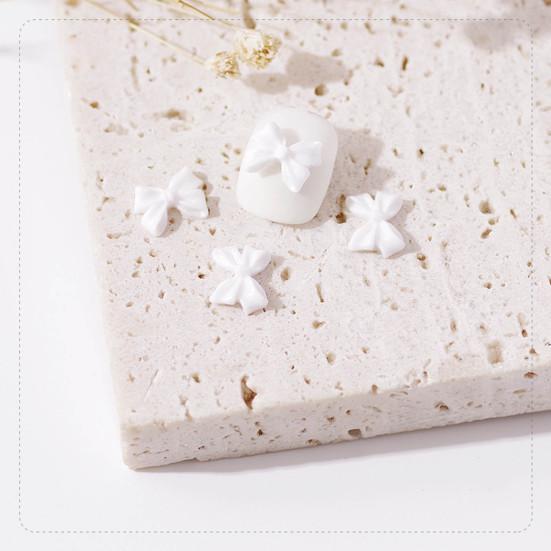 30Pcs Nail Art Decoration Wear Resistant Remove Easily DIY 3D Bowknot Nail Art Butterfly Decoration Parts for Salon