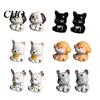 Miniature Dog Landscaping Decor 2 Pcs Mini Figurines, Tiny Resin Puppy Figures, Cute Small Desktop Decoration Animal Statues for Desktop, Car