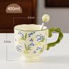 Керамический бокал в подарочной коробке для учителя, сувенирная кружка, чашка для воды с подглазурной росписью для дома, кофейная чашка для женщин