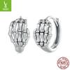 Halloween Skull Hand Bone Ear Buckles, Diablo S925 Sterling Silver Earrings Earrings
