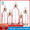 Pink Glass Dropper Bottle for Essential Oils (5-100ml) - Empty Cosmetic Liquid Sample Container