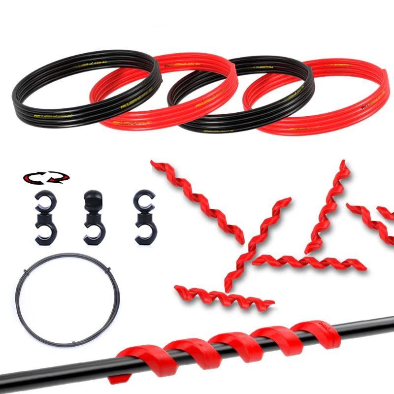 Bike Shift Gear Brake Cable Housing Kits Anti Friction Smooth Shifting for Mountain Road Bicycle Upgrade