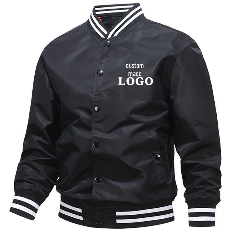 Стеганая бейсбольная летная куртка унисекс для весны, осени и зимы с индивидуальным логотипом и дизайном рабочей одежды команды.
