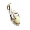Les Trésors De Lily [E8674] - Artisan Silver Pendant 'Goddess Opal' Silver White (rhodium-plated) - 17x10 Mm