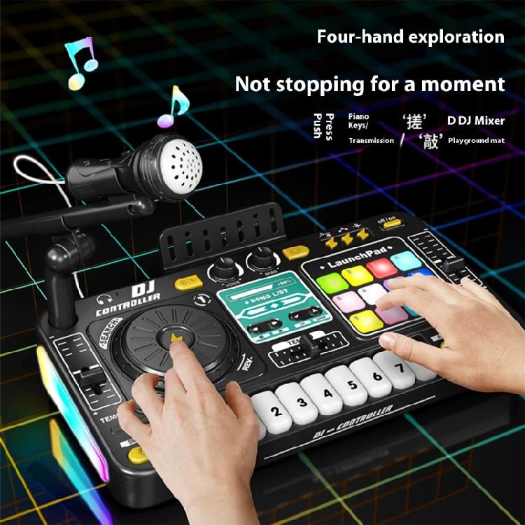 Детская образовательная DJ-станция для микширования Интерактивные звуковые панели Игрушка с записью голоса и созданием ритмов