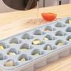 Ice Grid Mould Heart-shaped Ice Lattice Mold with Lid Stackable Easy To Remove Food Grade Silicone Tray Ice Cube Maker