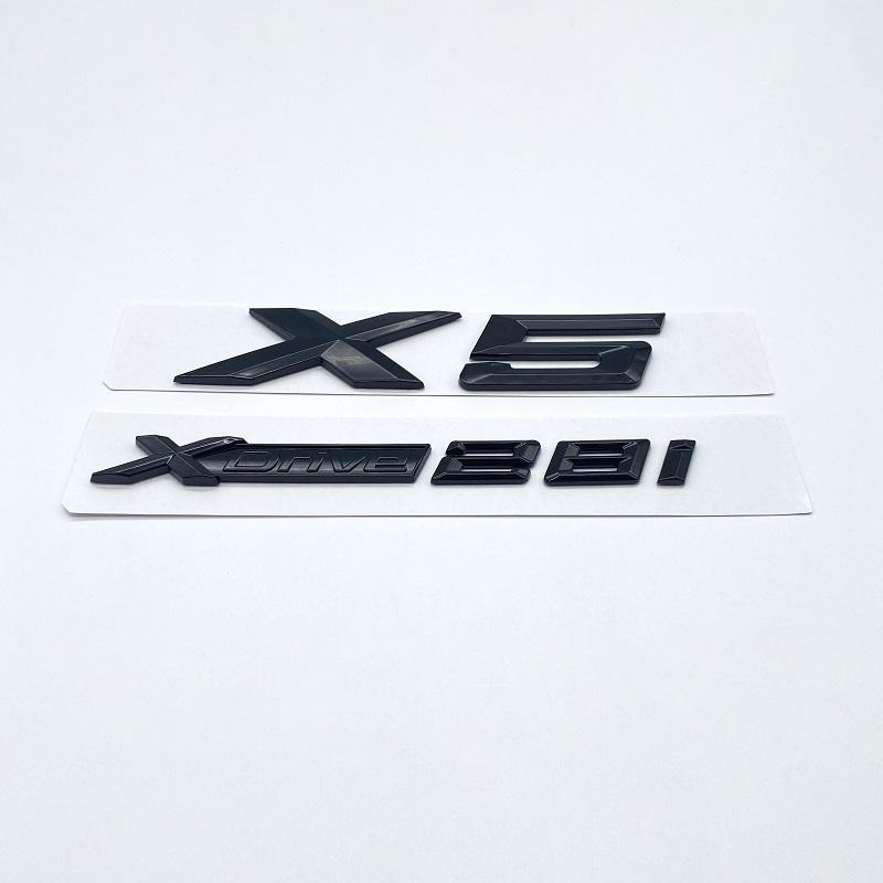 Glossy Black 3D Letters XDrive 28i 30i 36i 40i 50i 30d ABS Emblem for BMW X5 E70 F15 G05 Series Car Trunk Logo Sticker
