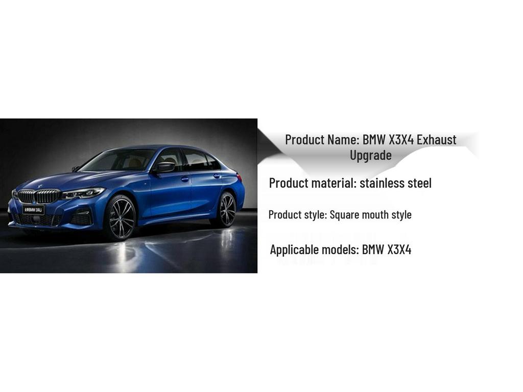 BMW X3/X4 (2018-2021 гг.) Модификация черной квадратной выхлопной насадки