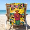 proof beach towel with a Sally Face1 pattern - soft,absorbent,quick-drying,machine washable - perfect for swimming,camping,bathing