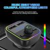 Car Handsfree Bluetooth 5.0 FM Transmitter Dual USB Fast Light Charger Player 3.1A MP3 Ambient Modulator Colorful M2S9