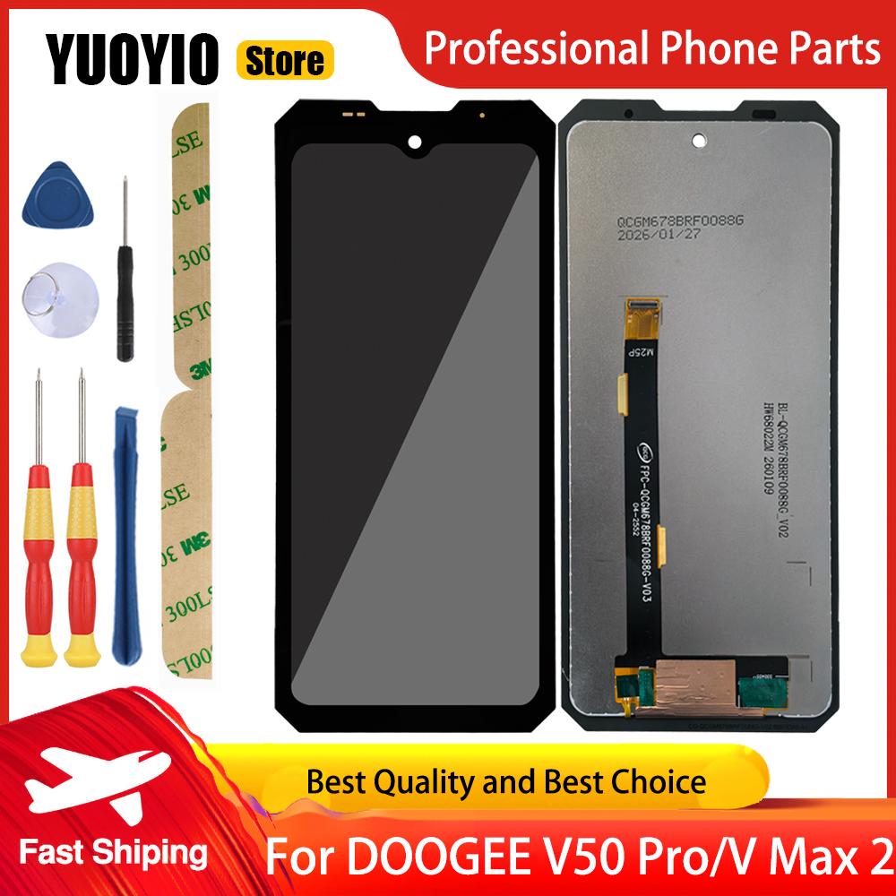 LCD Display For DOOGEE V40 Pro V50 Pro V Max 2 V Max Pro V Max Plus Touch Screen Digitizer Assembly Replacement Free Tools