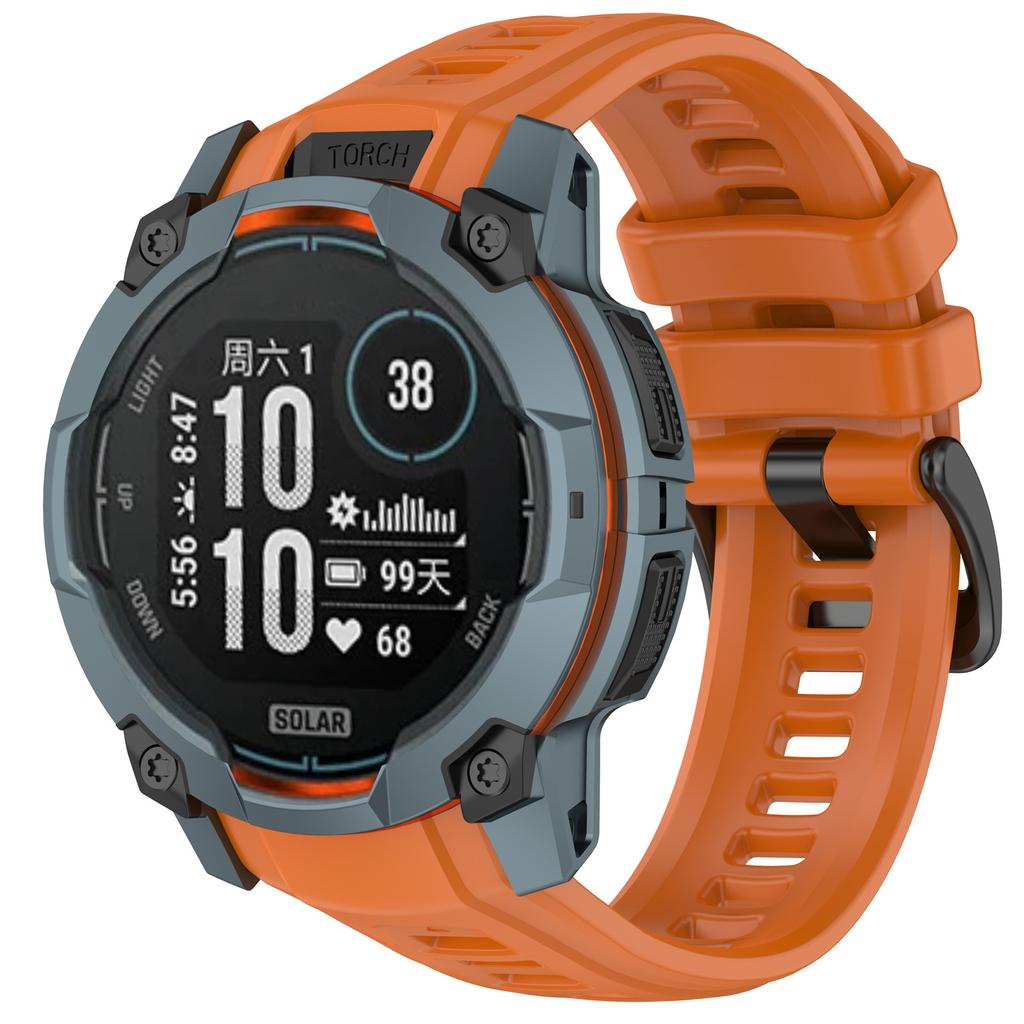 For Garmin Instinct 3 45mm Watch Band 22mm Silicone Replacement Strap