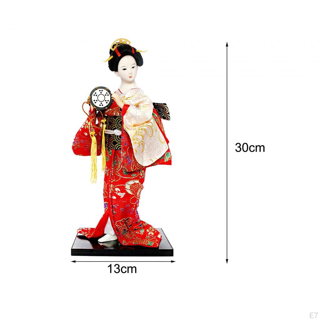 Этнические японские куклы-гейши, кимоно, 12 дюймов, украшение, статуя девушки, скульптура для стола