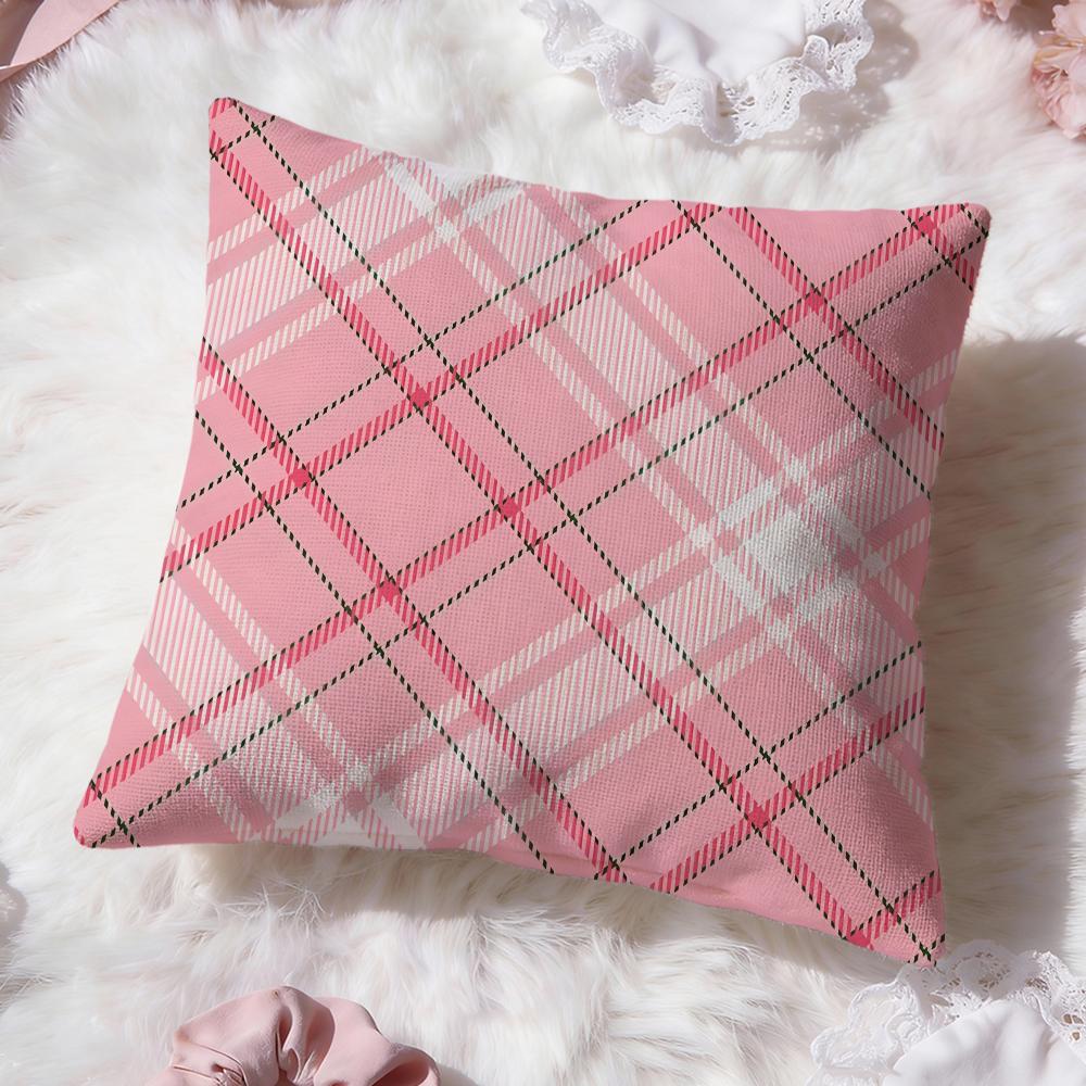 Checkered pattern Cushion Cover Premium Comfort Reversible Pillow Cove Two in One Design for Any Room Car Interior