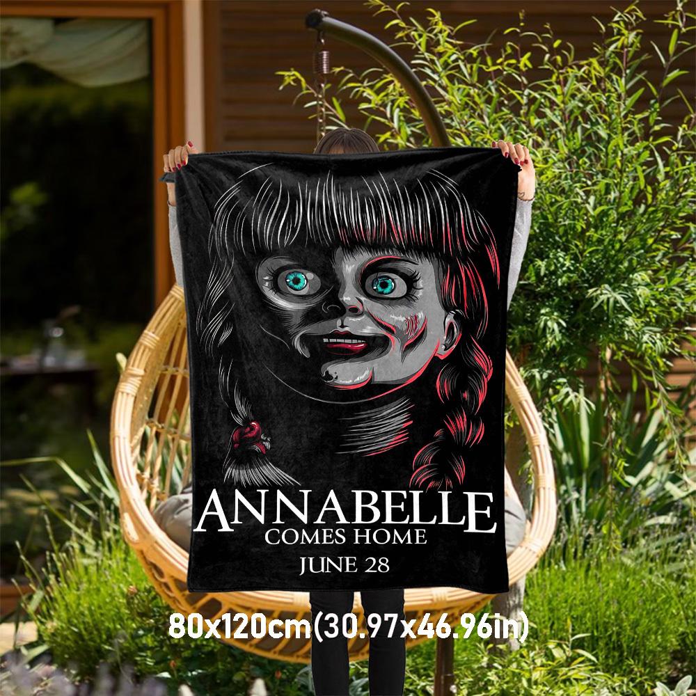 1PC Annabelle Comes Home Outdoor Flannel Blanket Soft Plush Decor for Picnics, camping,Bedroom, Playroom, Office1181A