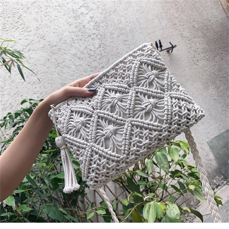 Модные плетеные сумки через плечо Соломенные летние женские плетеные сумки кроссбоди Пляжная дорожная сумка Женская сумка Женские сумки-мессенджеры Bolsa KTY